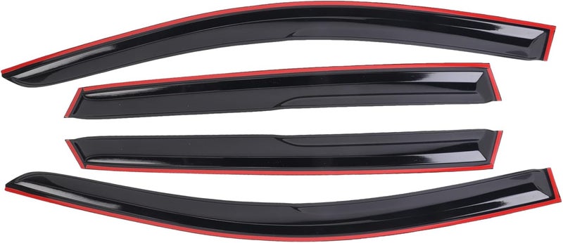WONSABON Tape-On Window Visors Deflectors Rain Guards 4 Piece Set ‎Compatible with 2013-2018 Toyota Rav4 94992 - Image 3